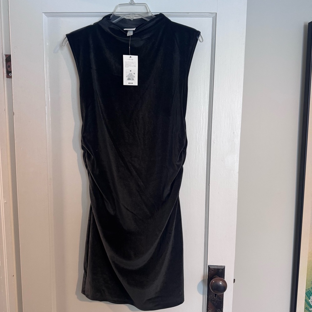 Faux velvet mini dress! NWT